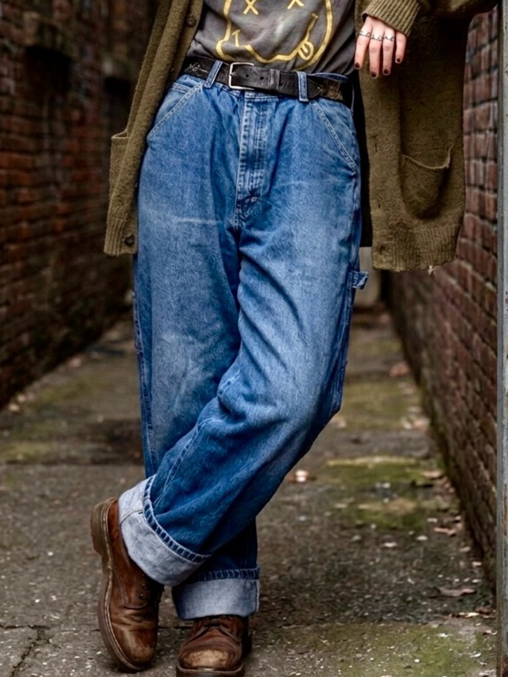 90s Men’s Skater carpenter style jeans grunge punk baggy vintage retro